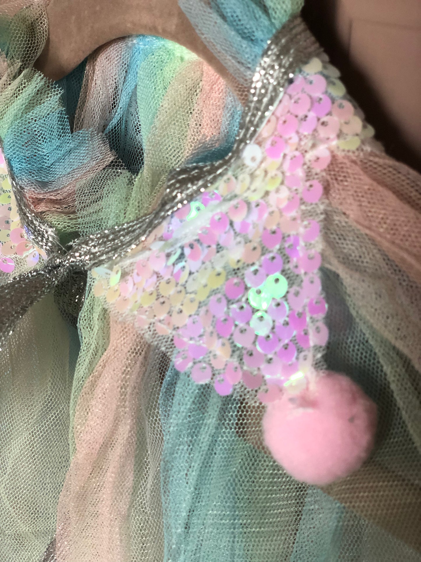 Sequin girls cape