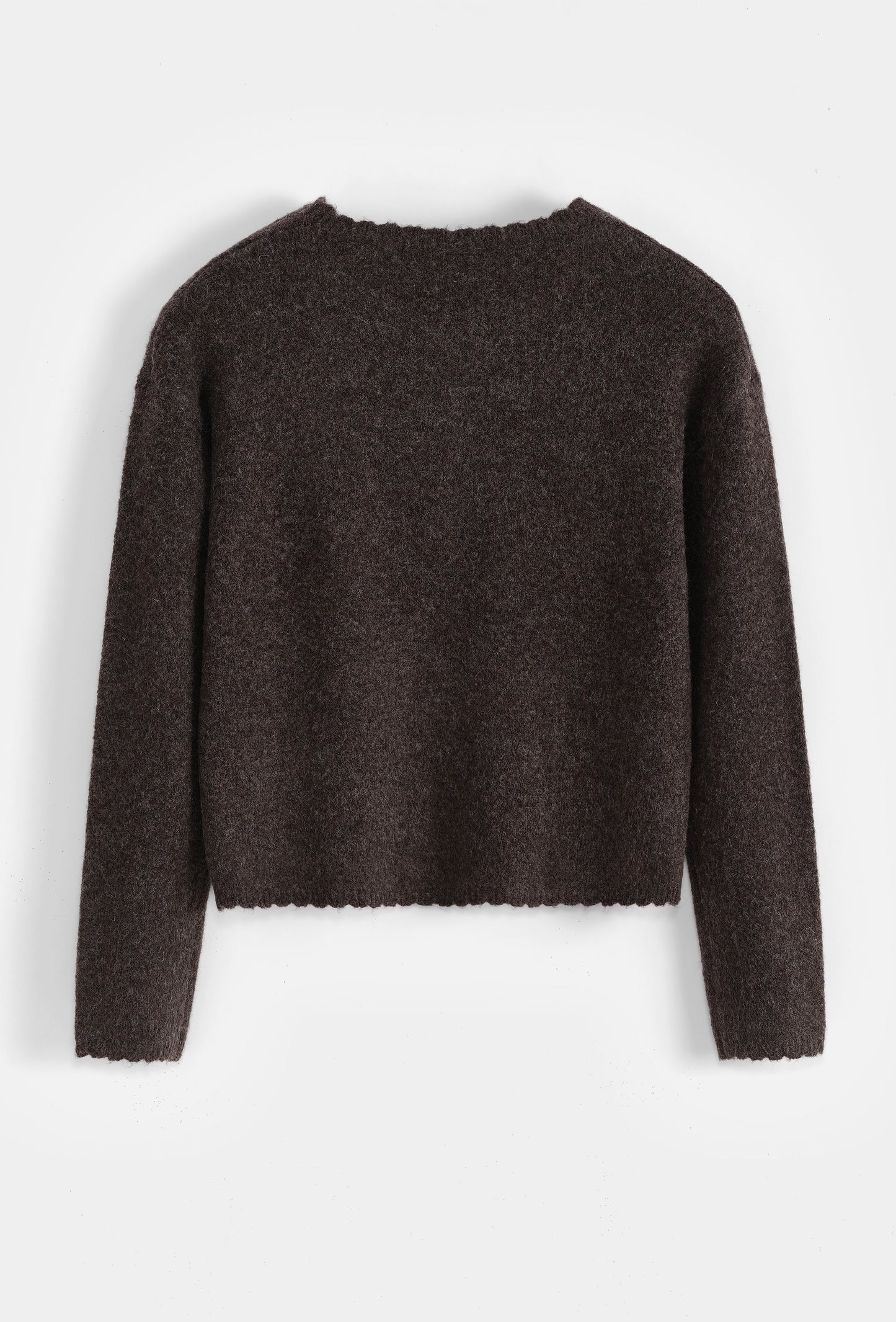 Clara chocolate brown bow jumper