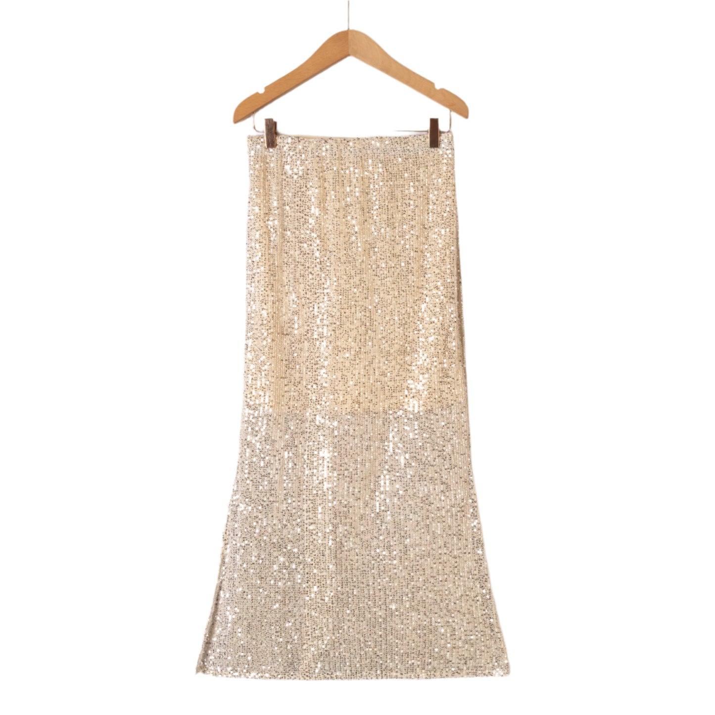 Beth gold sequin skirt