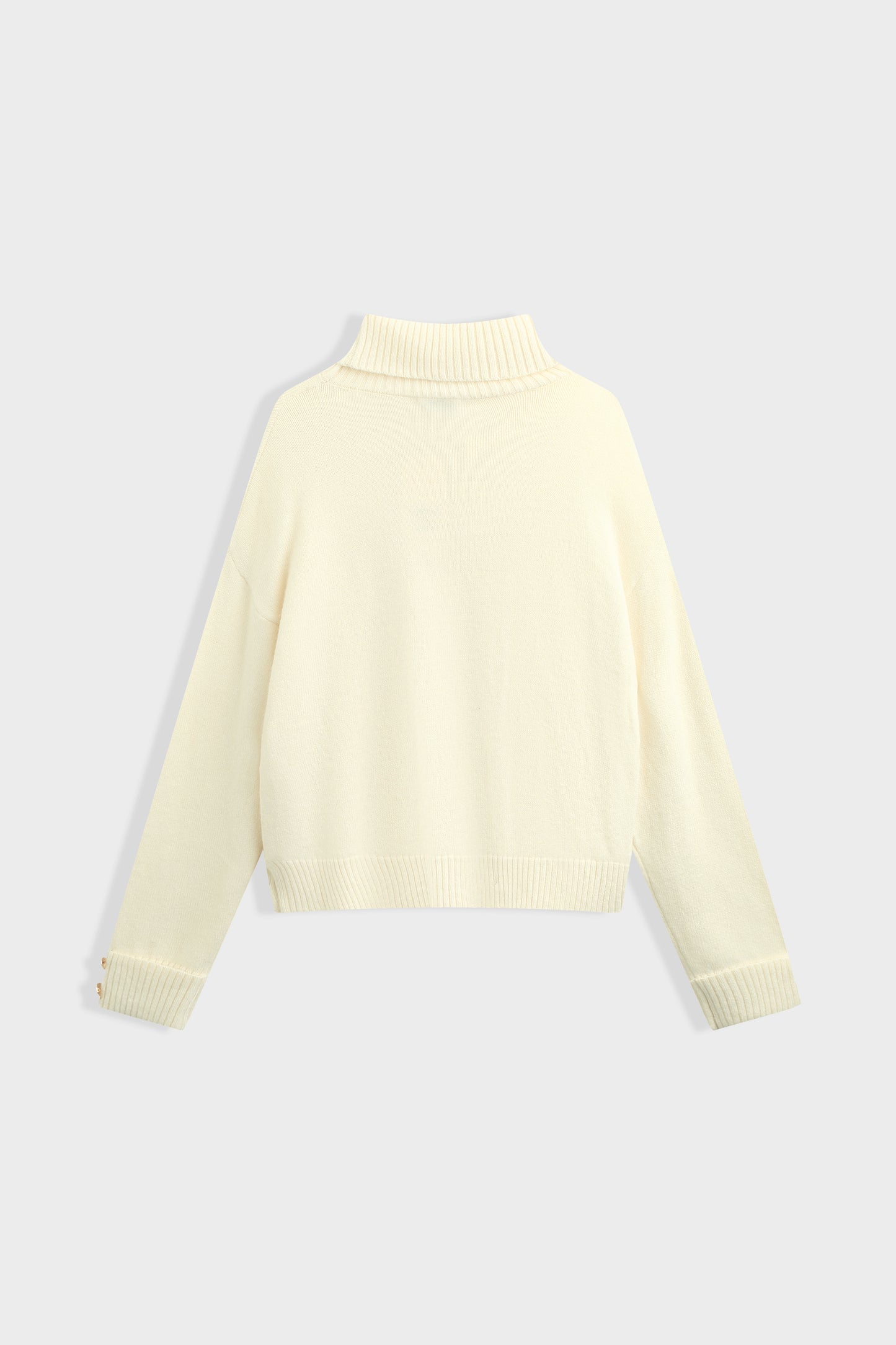 Grace ivory polo neck jumper