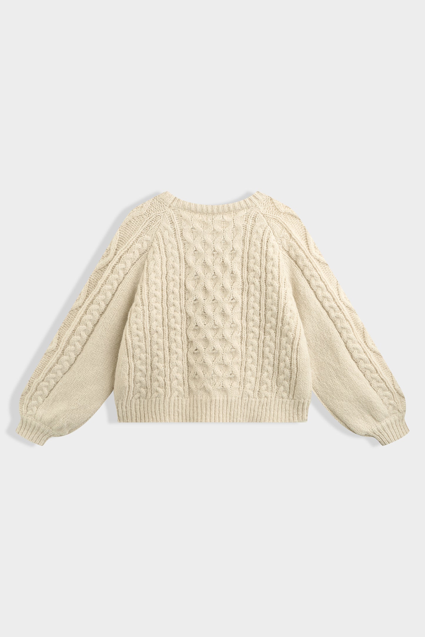 Roisin ecru cable knit jumper