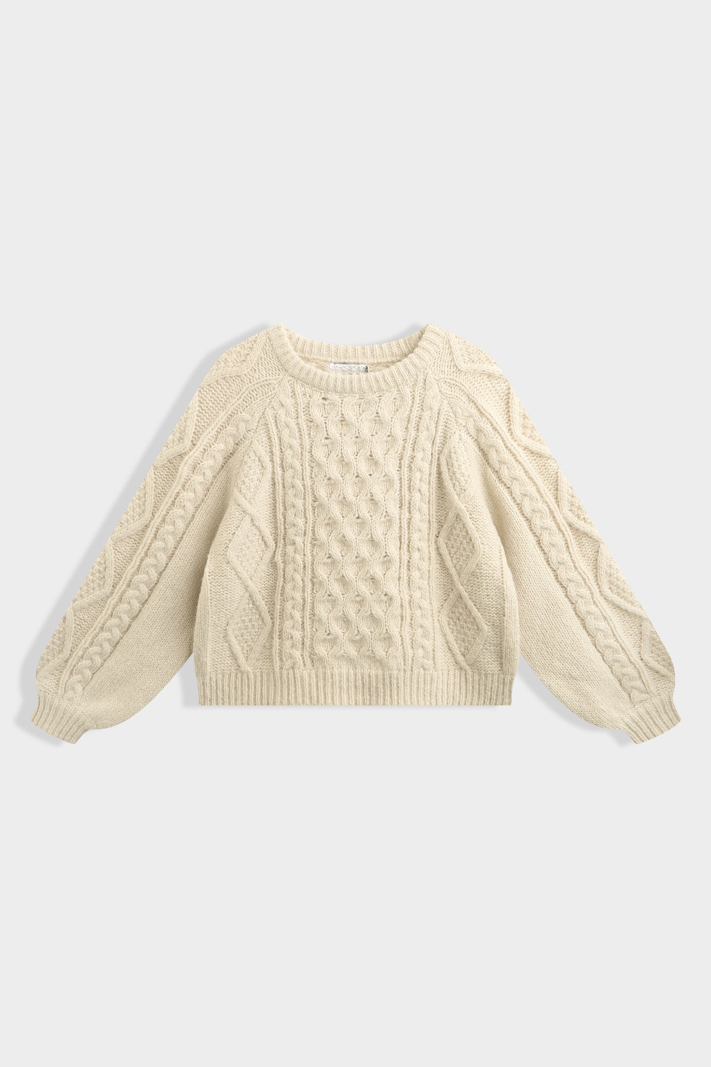 Roisin ecru cable knit jumper