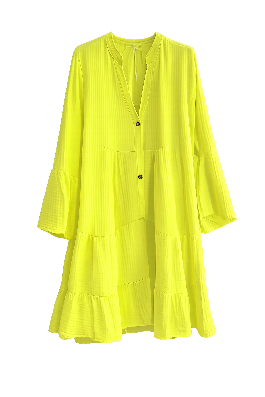 Emily neon yellow cheesecloth short dress