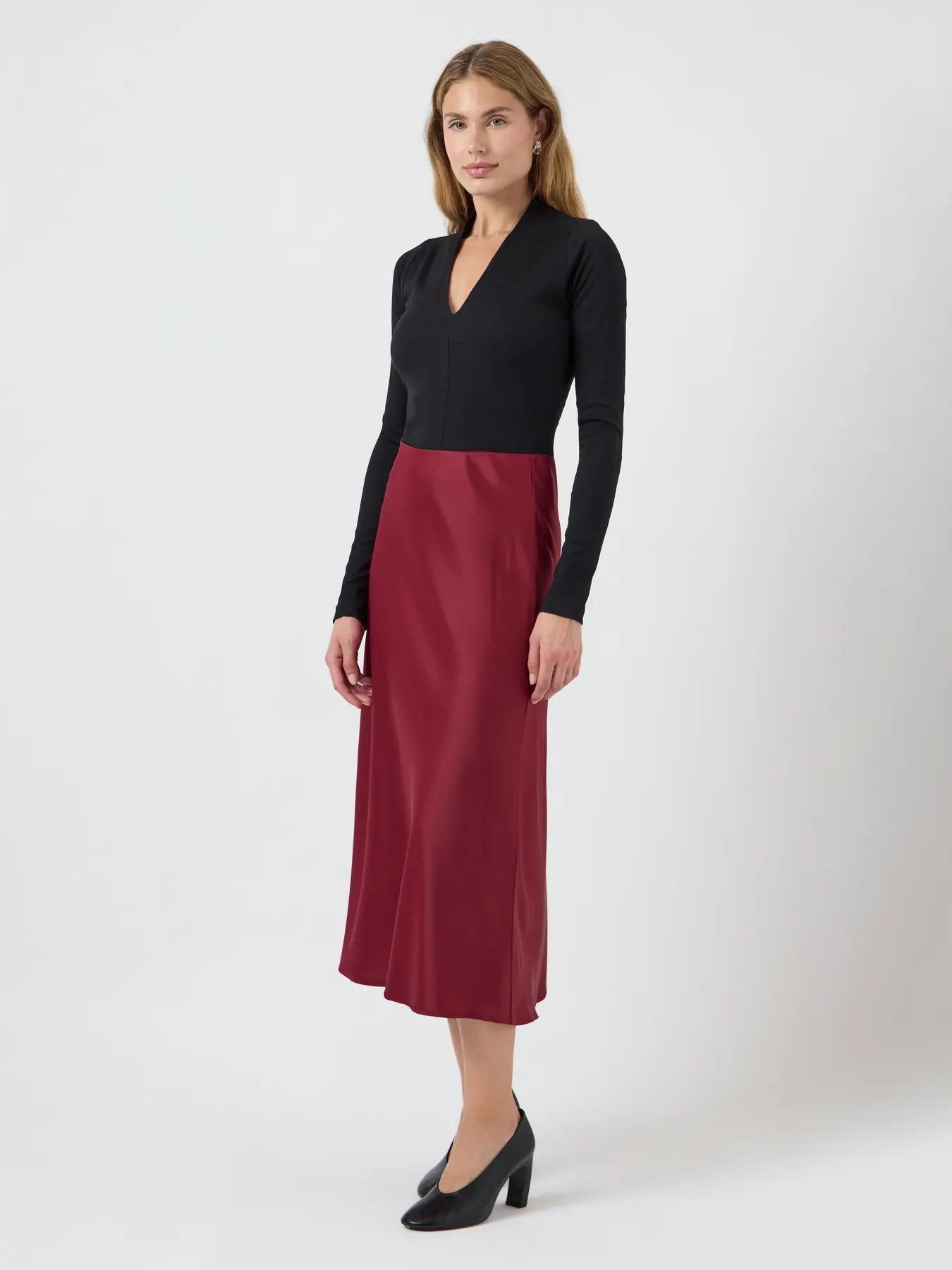 YASPella HW maxi skirt tibetan red