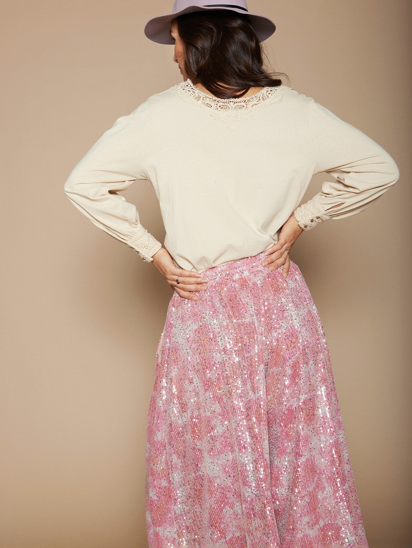 Pink Sequin skort