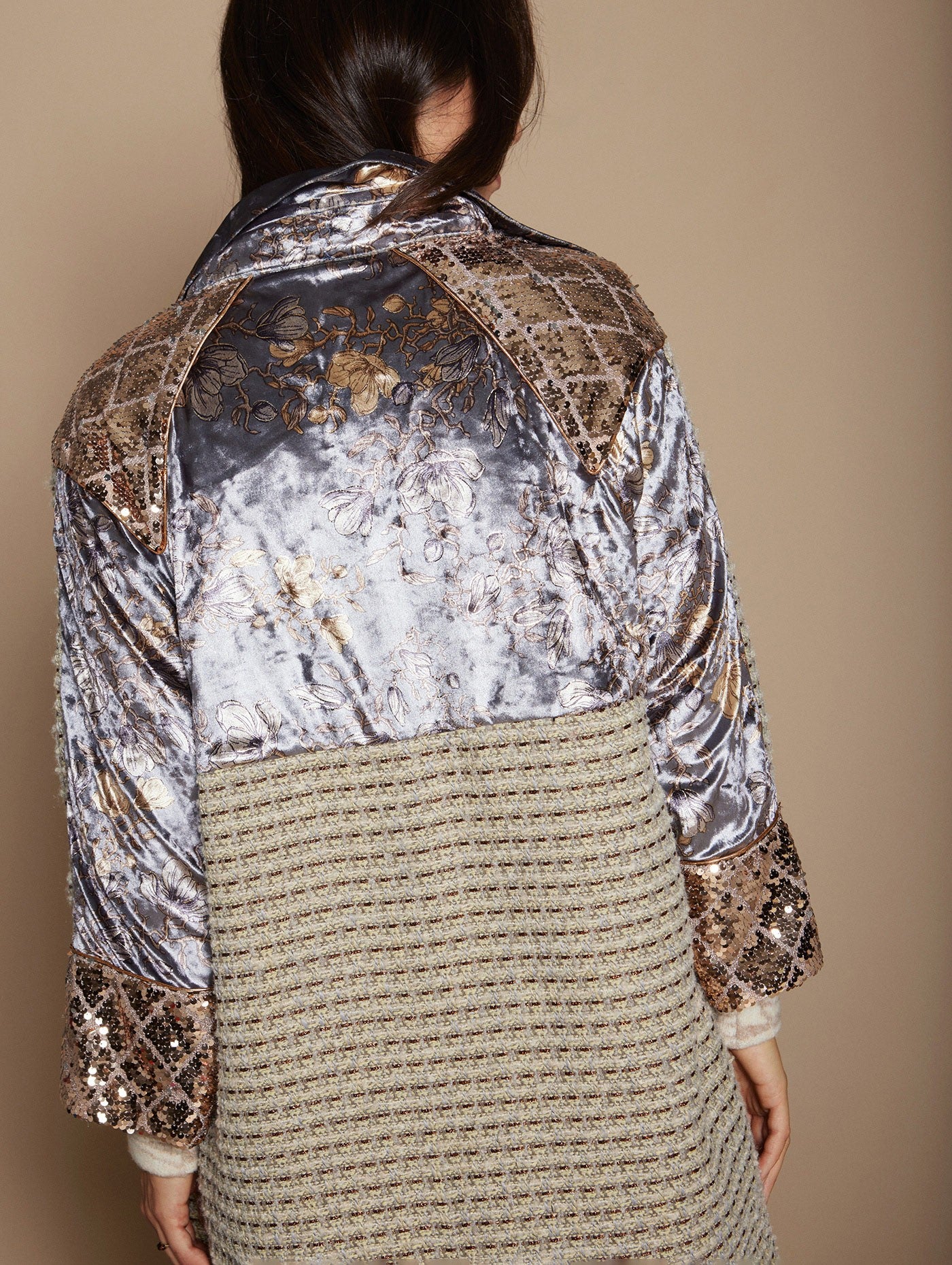 Sequin and Cashmere Kaftan