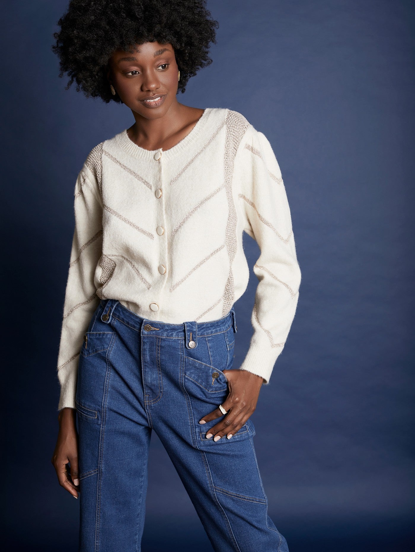High rise cropped denim jeans