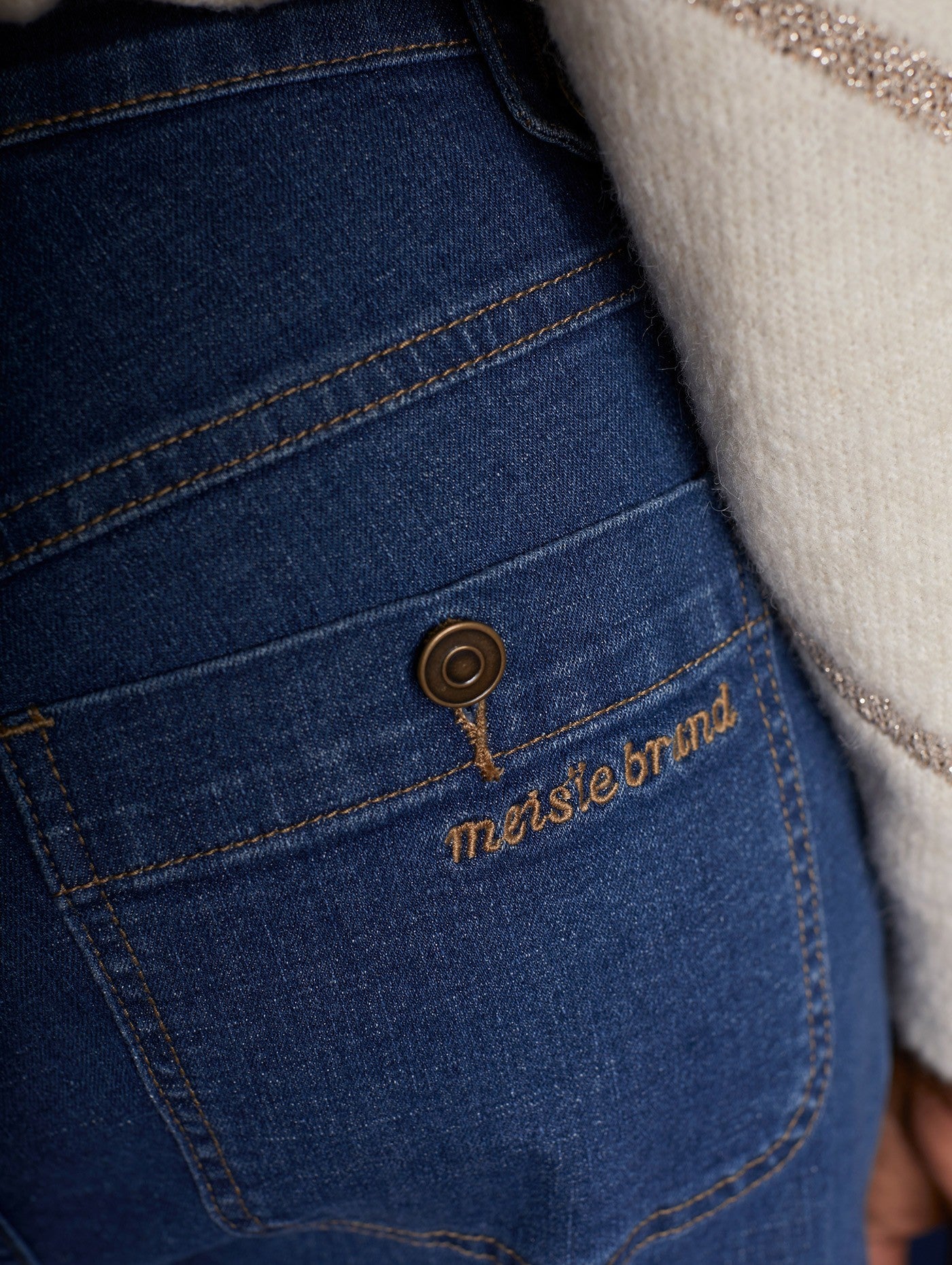 High rise cropped denim jeans