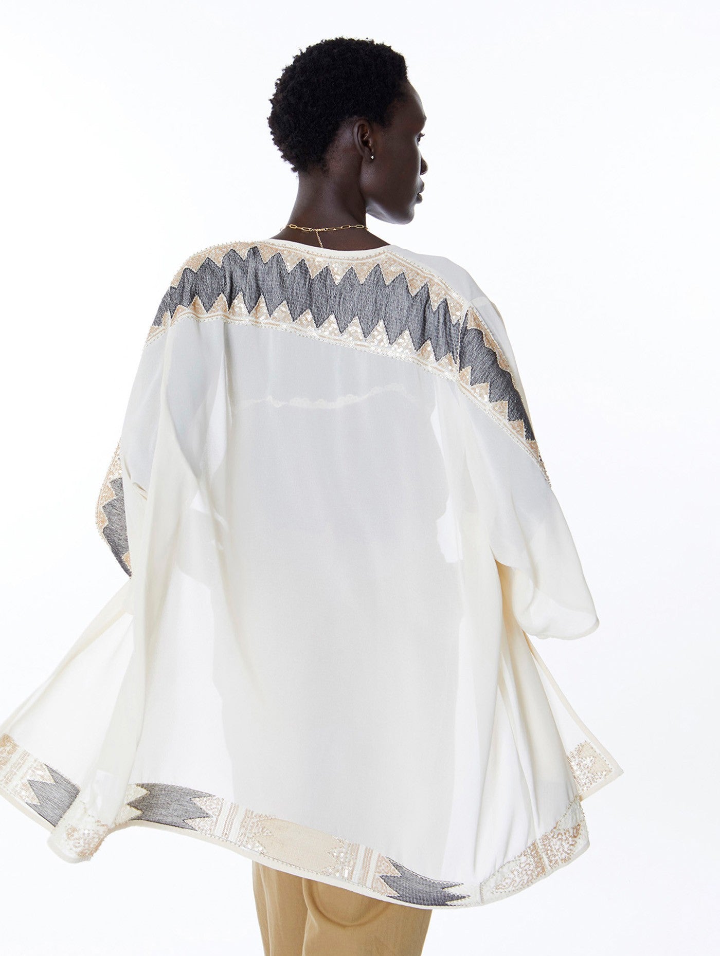 Aztec sequin kimono