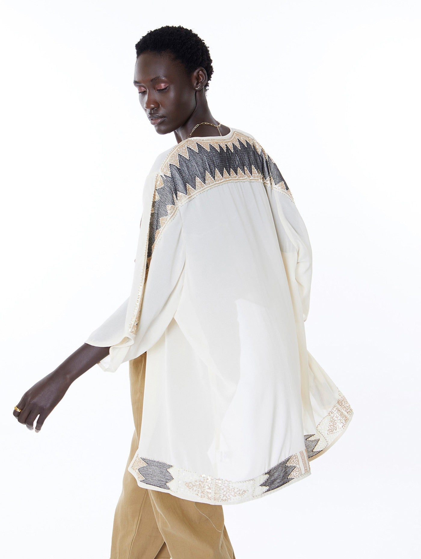 Aztec sequin kimono