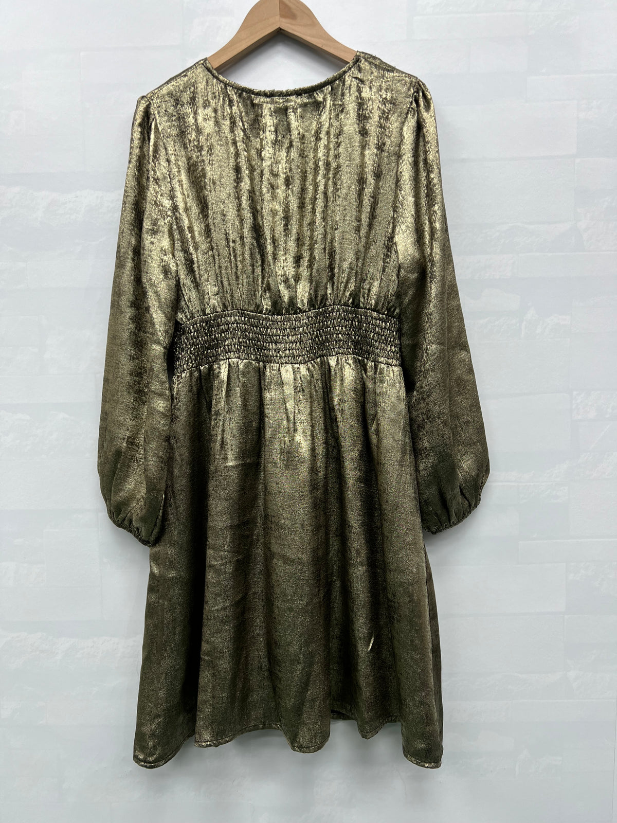 Amelie gold metallic dress