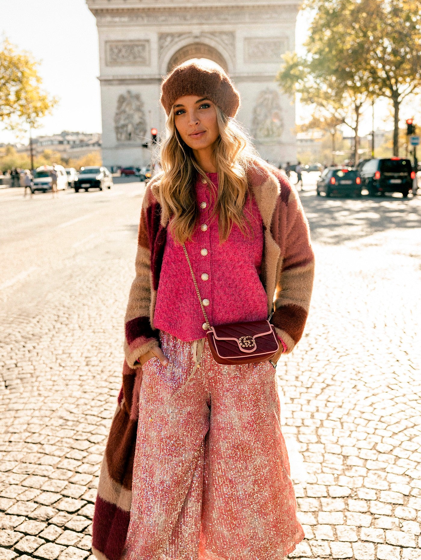 Pink Sequin skort