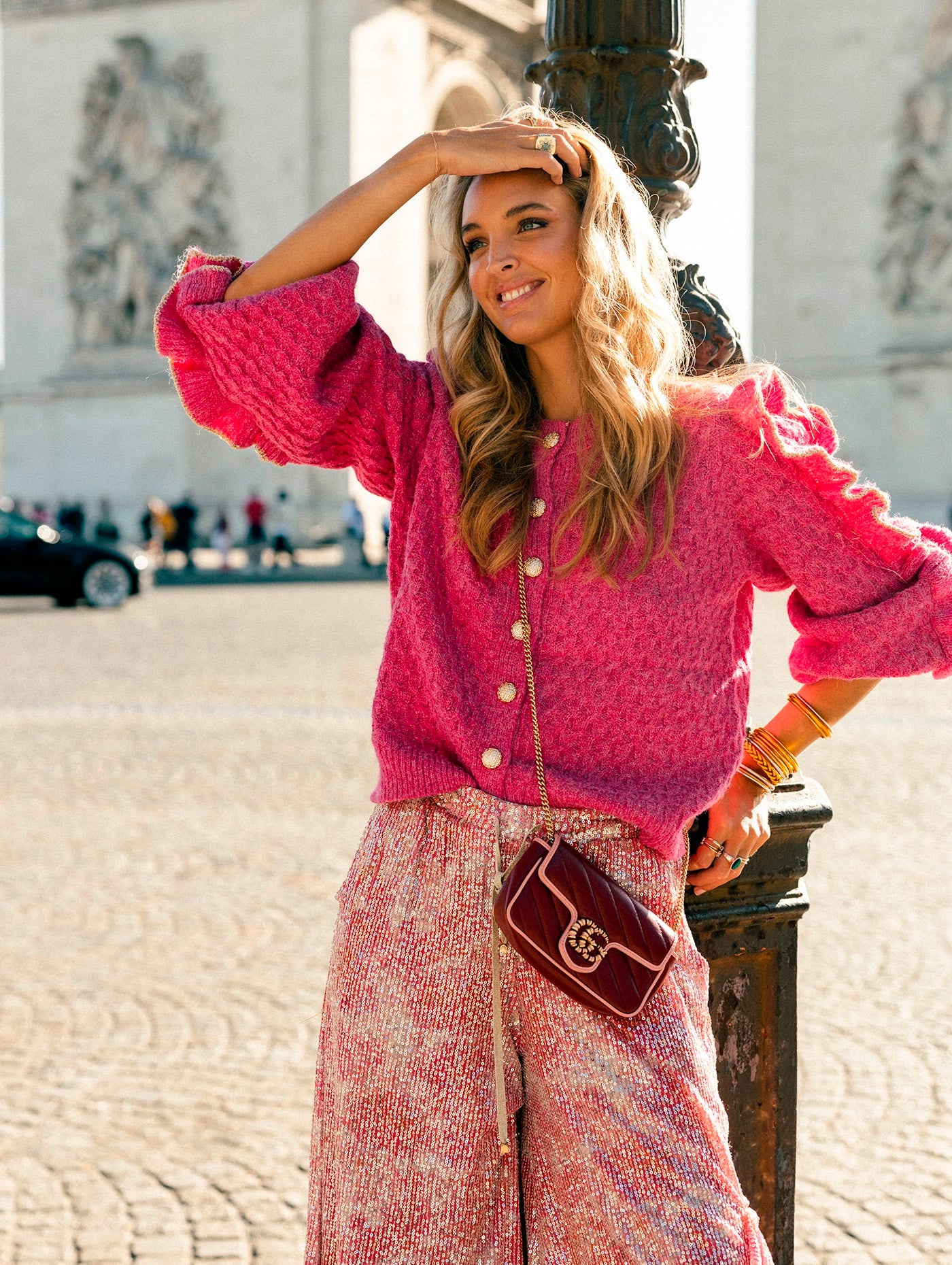Pink Sequin skort