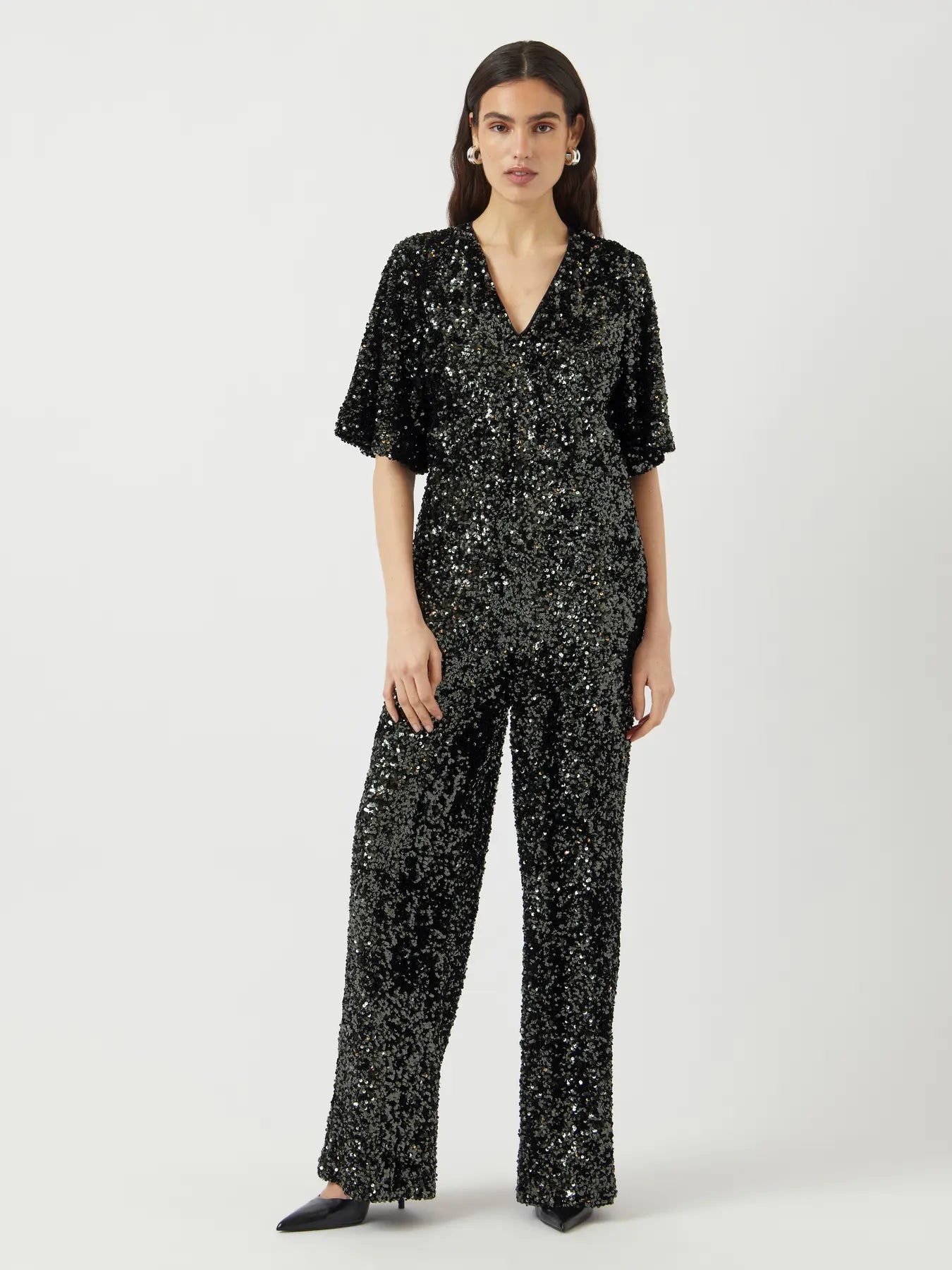 YASELLE 2/4 SEQUIN JUMPSUIT