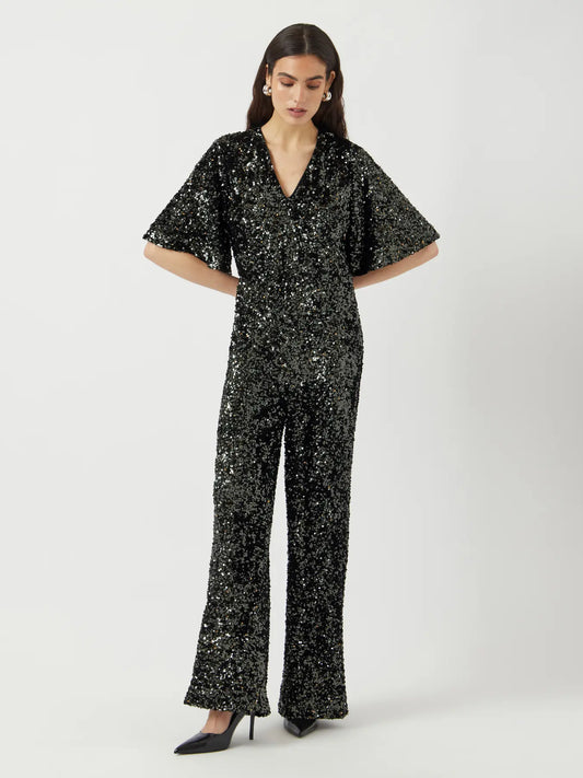 YASELLE 2/4 SEQUIN JUMPSUIT