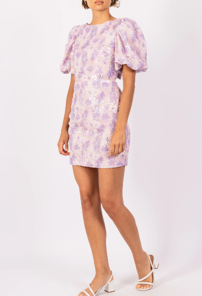Fran sequin purple mini dress