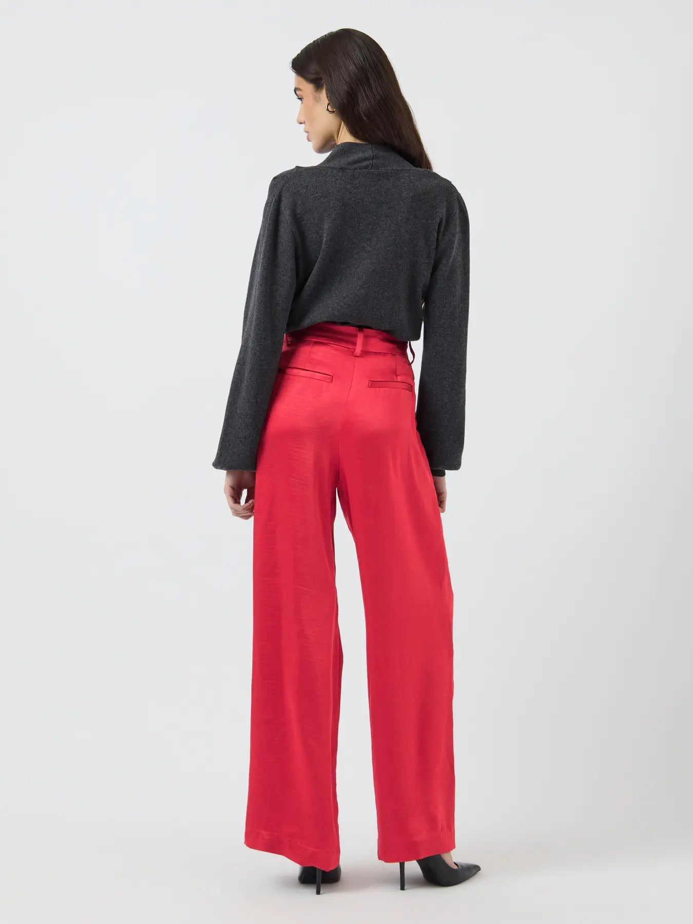 YASVIMA HW RED SATIN PANTS - SHOW