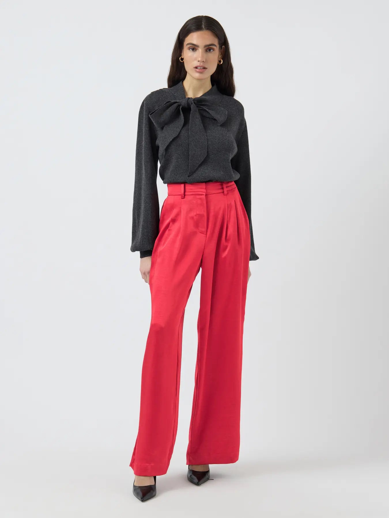 YASVIMA HW RED SATIN PANTS - SHOW
