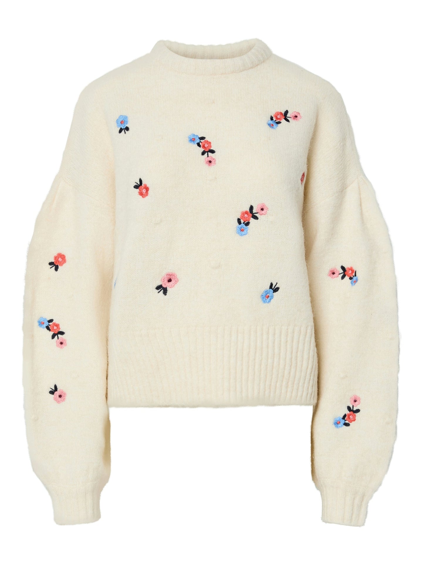 YASNANNA - Floral balloon sleeve Jumper