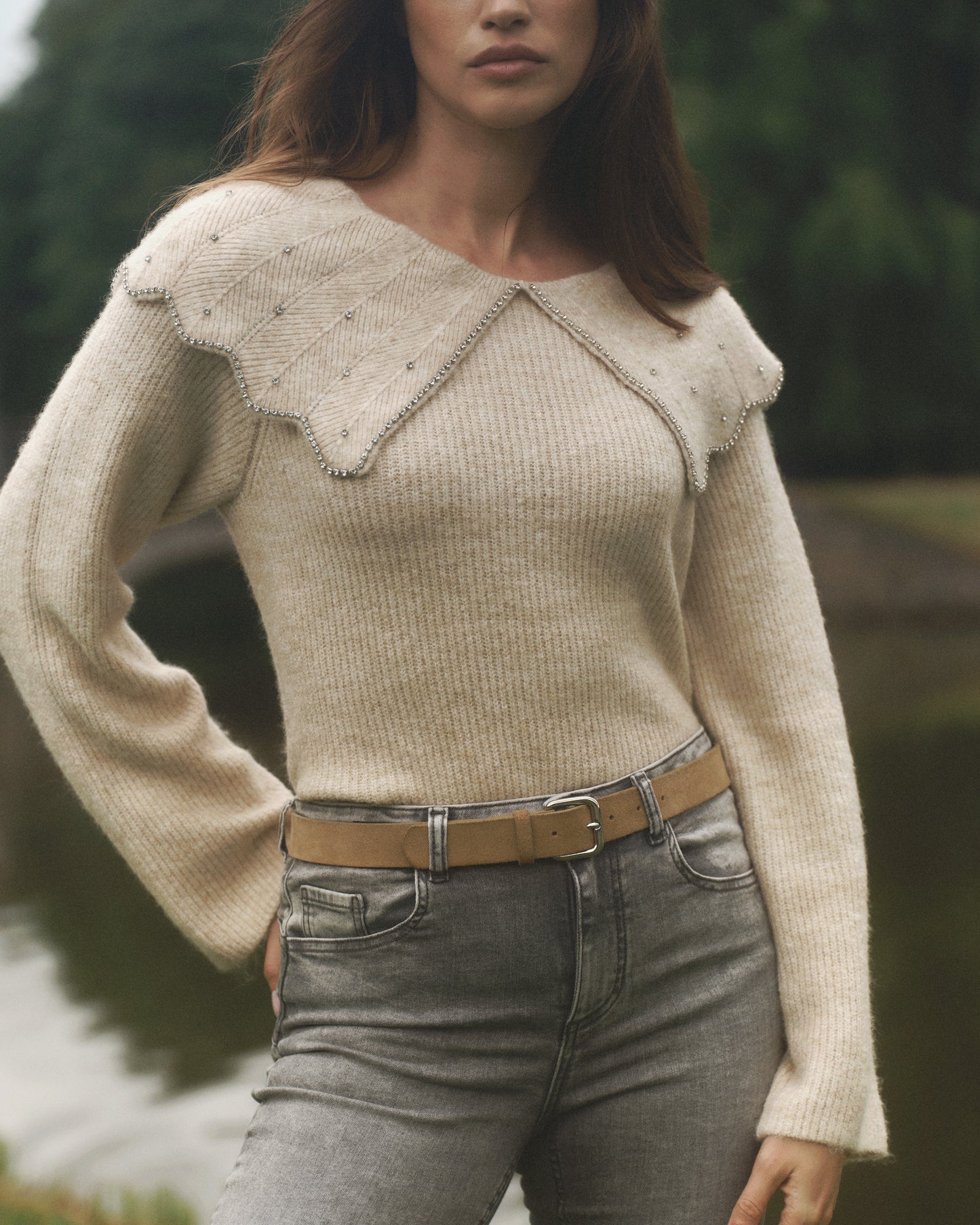YASCHARMA - Peter Pan Diamond Jumper - birch