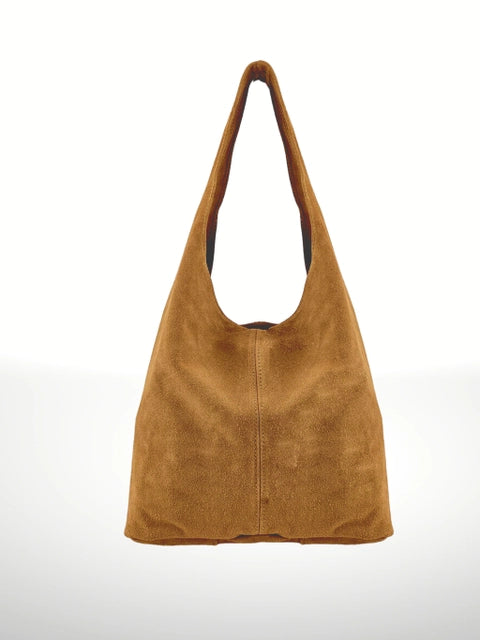 Tan Suede Leather Bag