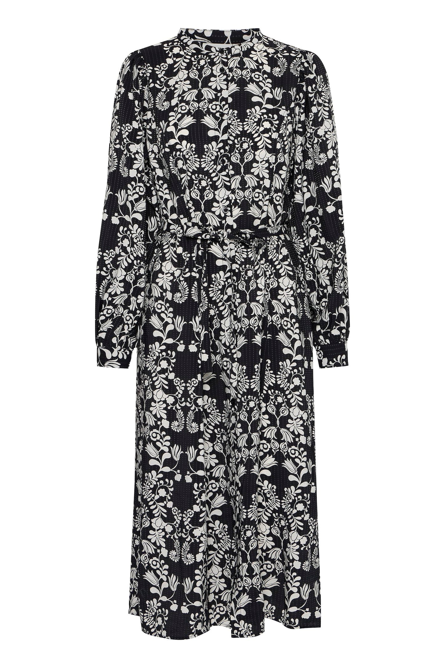 Ichi Dress Black Flower