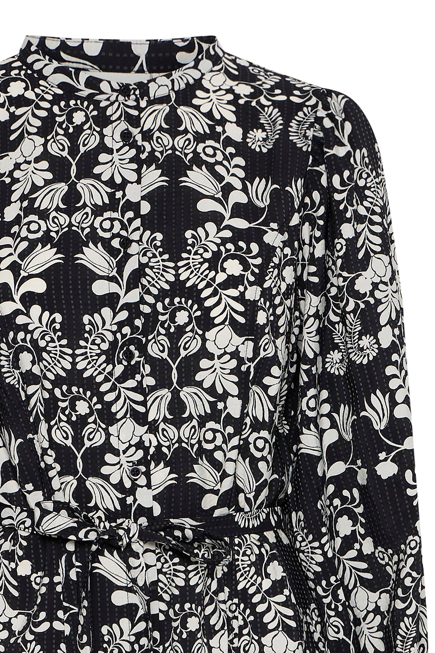 Ichi Dress Black Flower