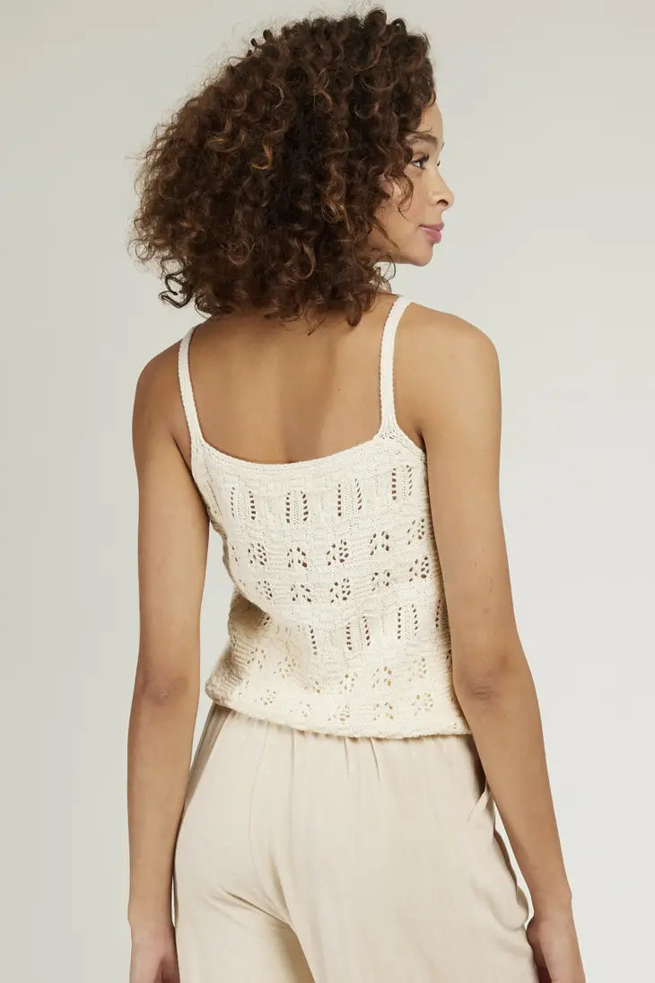 Daph crochet woven top