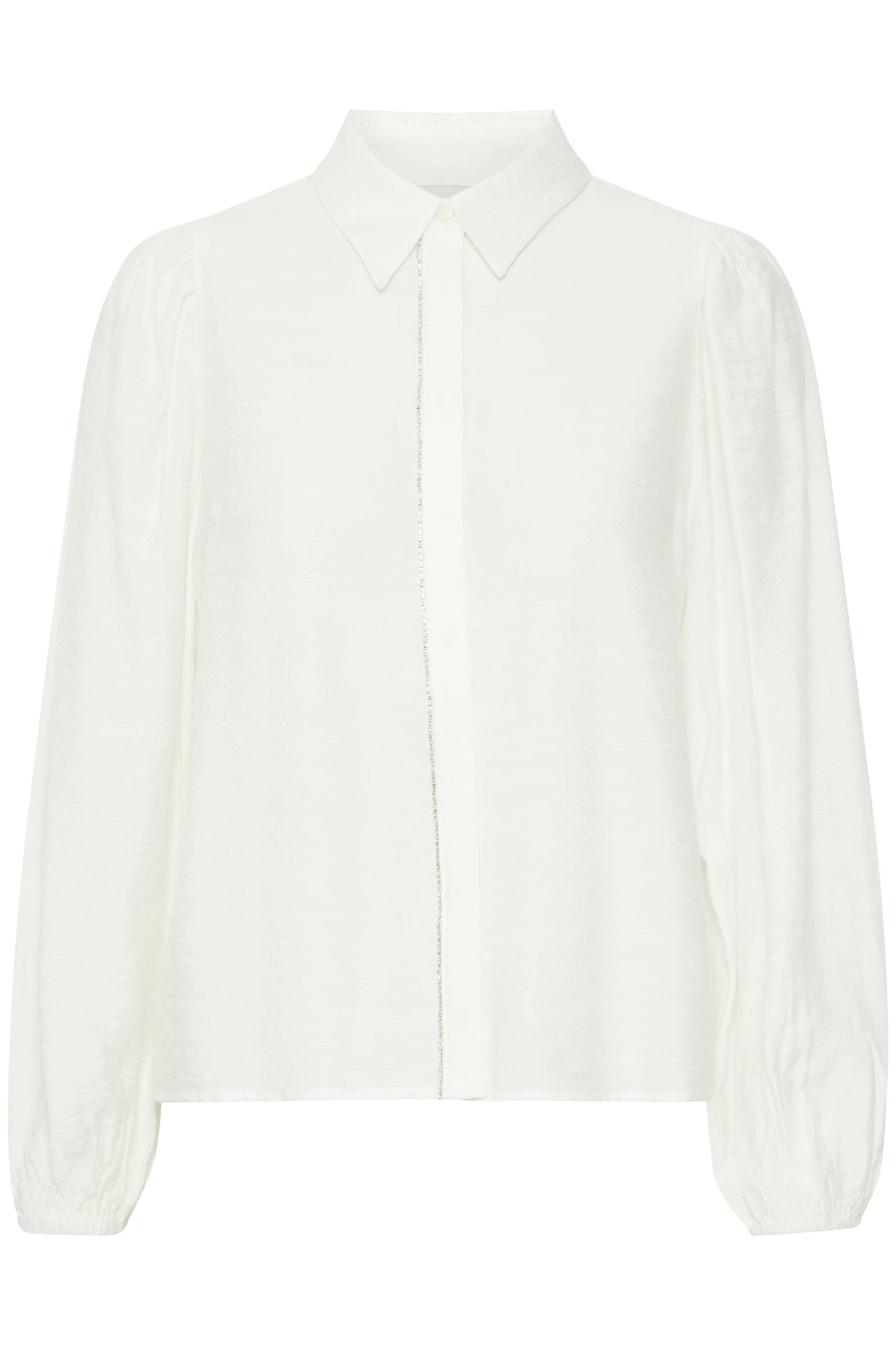 IHRHINES Blouse white with rhinestones