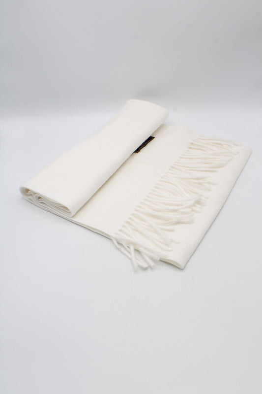 Ivory wool large scarf