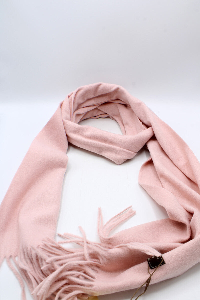 Powder pink wool large scarf