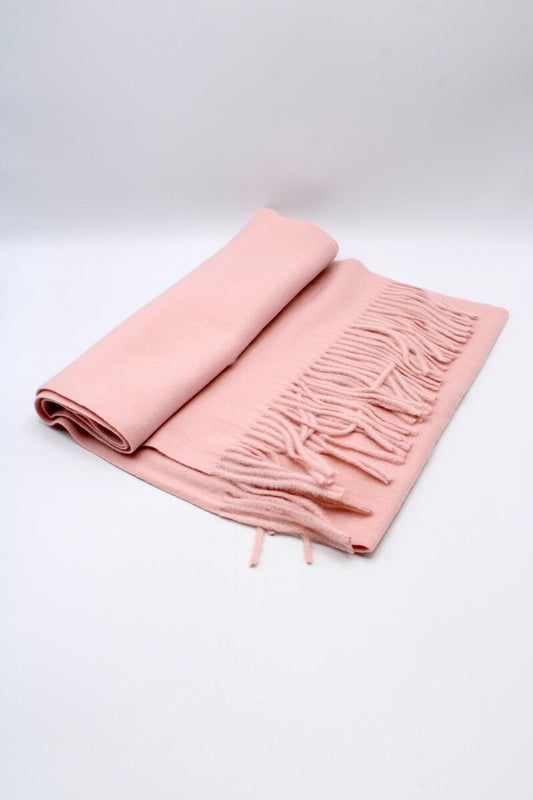 Powder pink wool large scarf