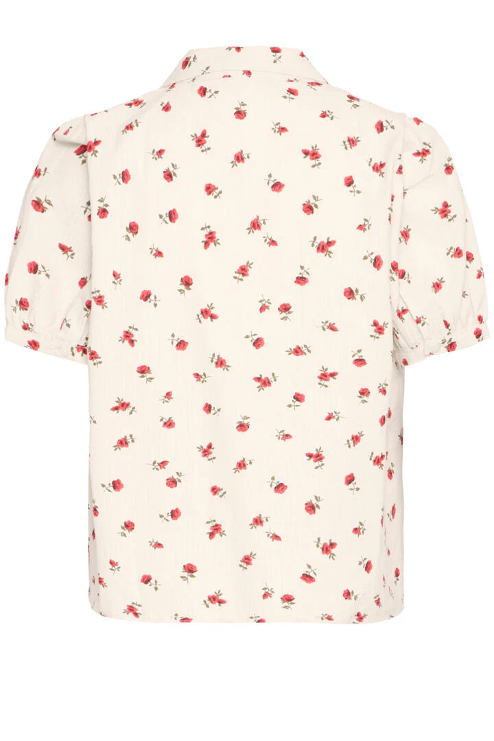 Ichi ROSEY floral tie front blouse
