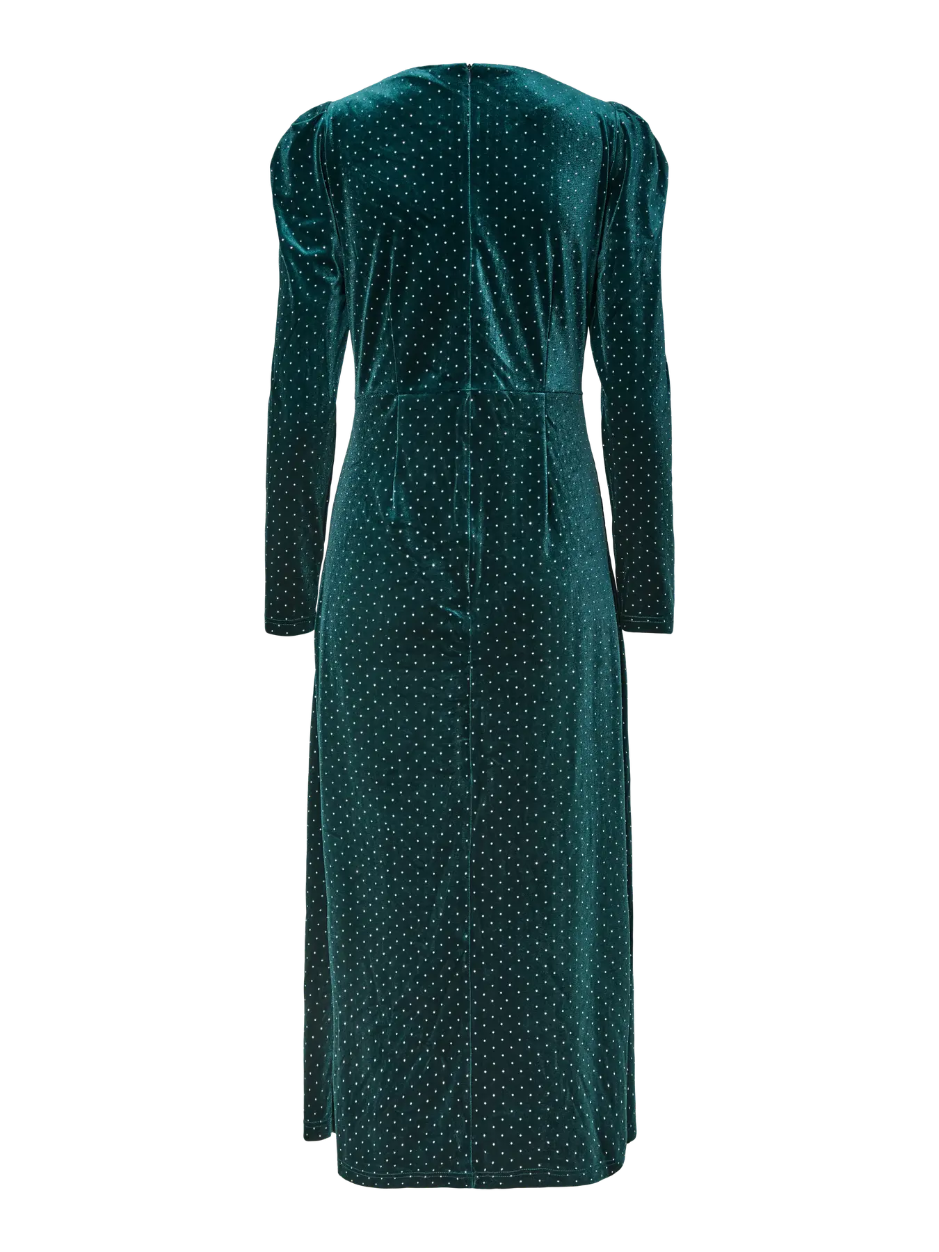 YASHELLA MIDI VELVET GREEN DRESS