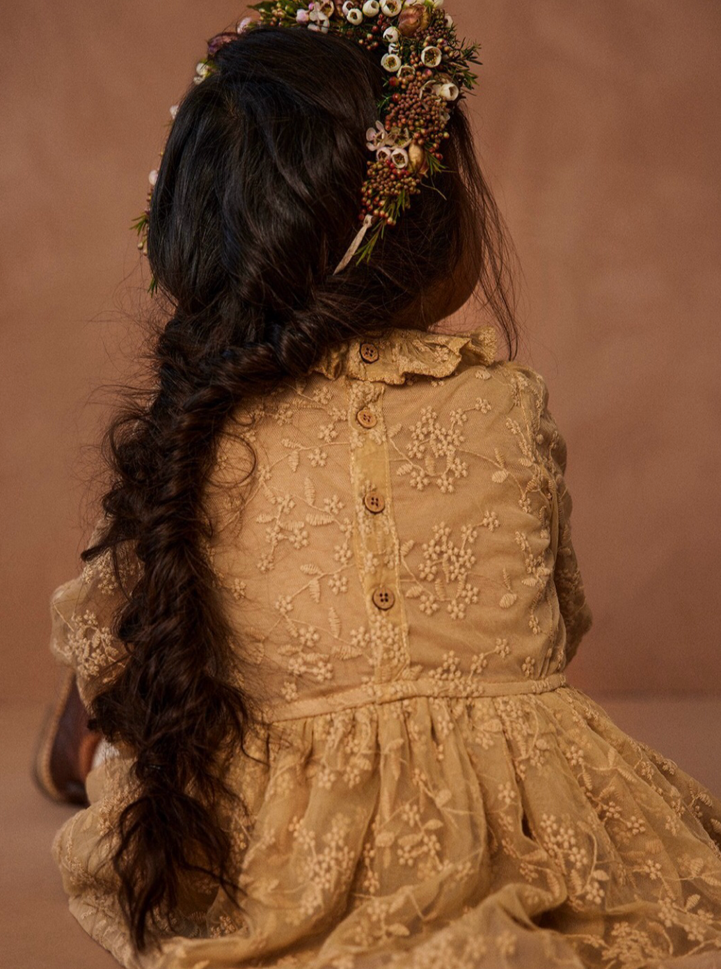Lace embroidered dress