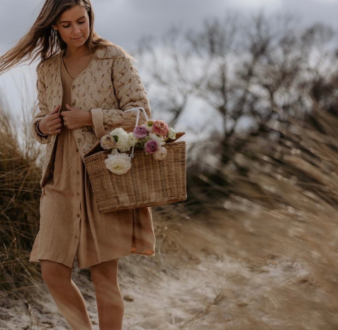 Heather Oversized Dress Iced Coffee