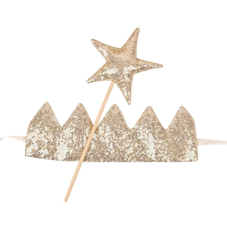 Magical Stars Sequin Crown & Wand