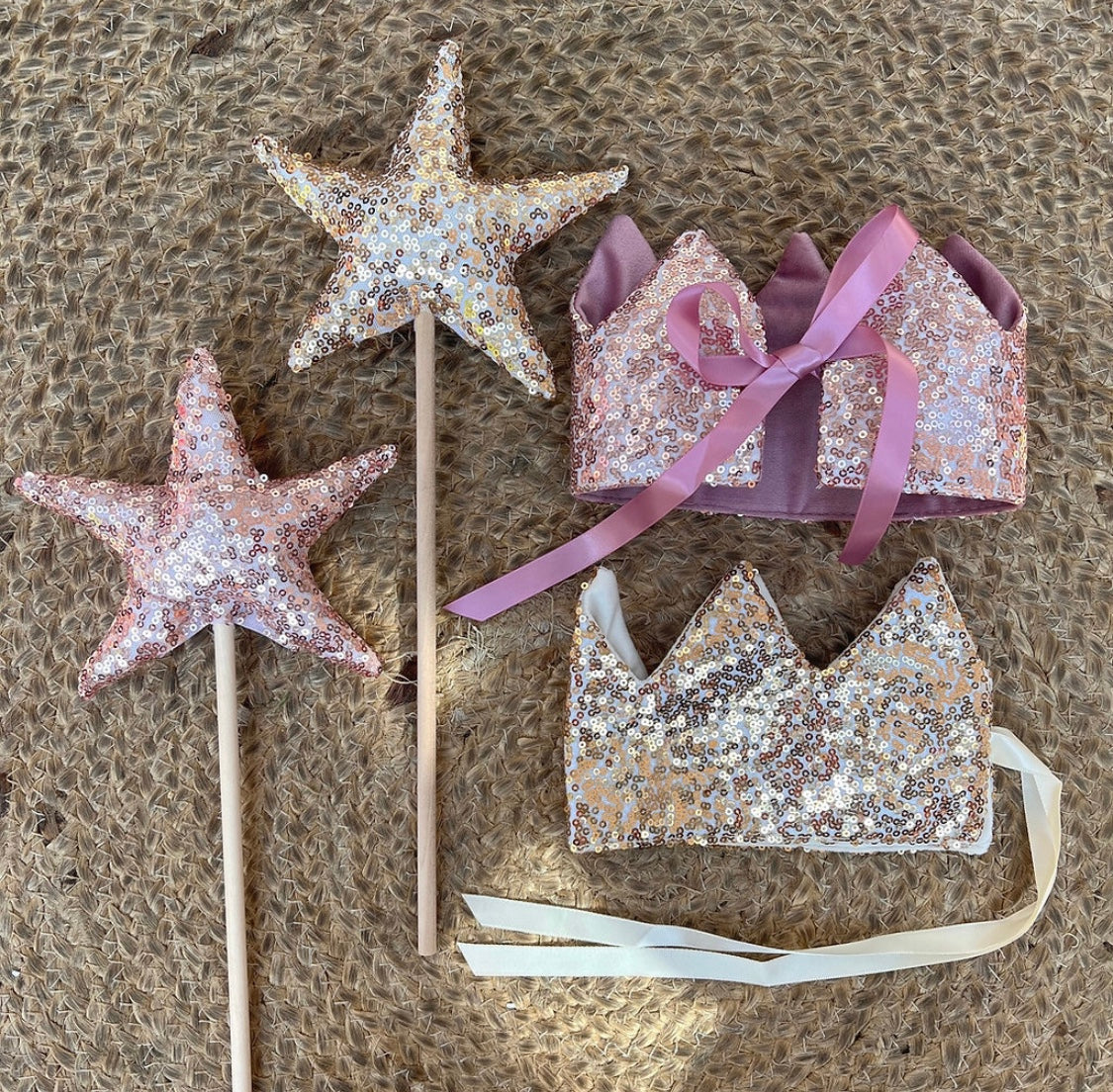Magical Stars Sequin Crown & Wand