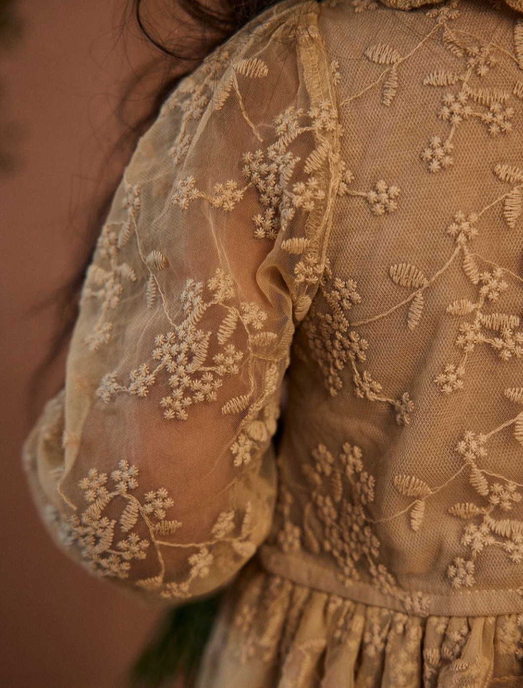 Lace embroidered dress
