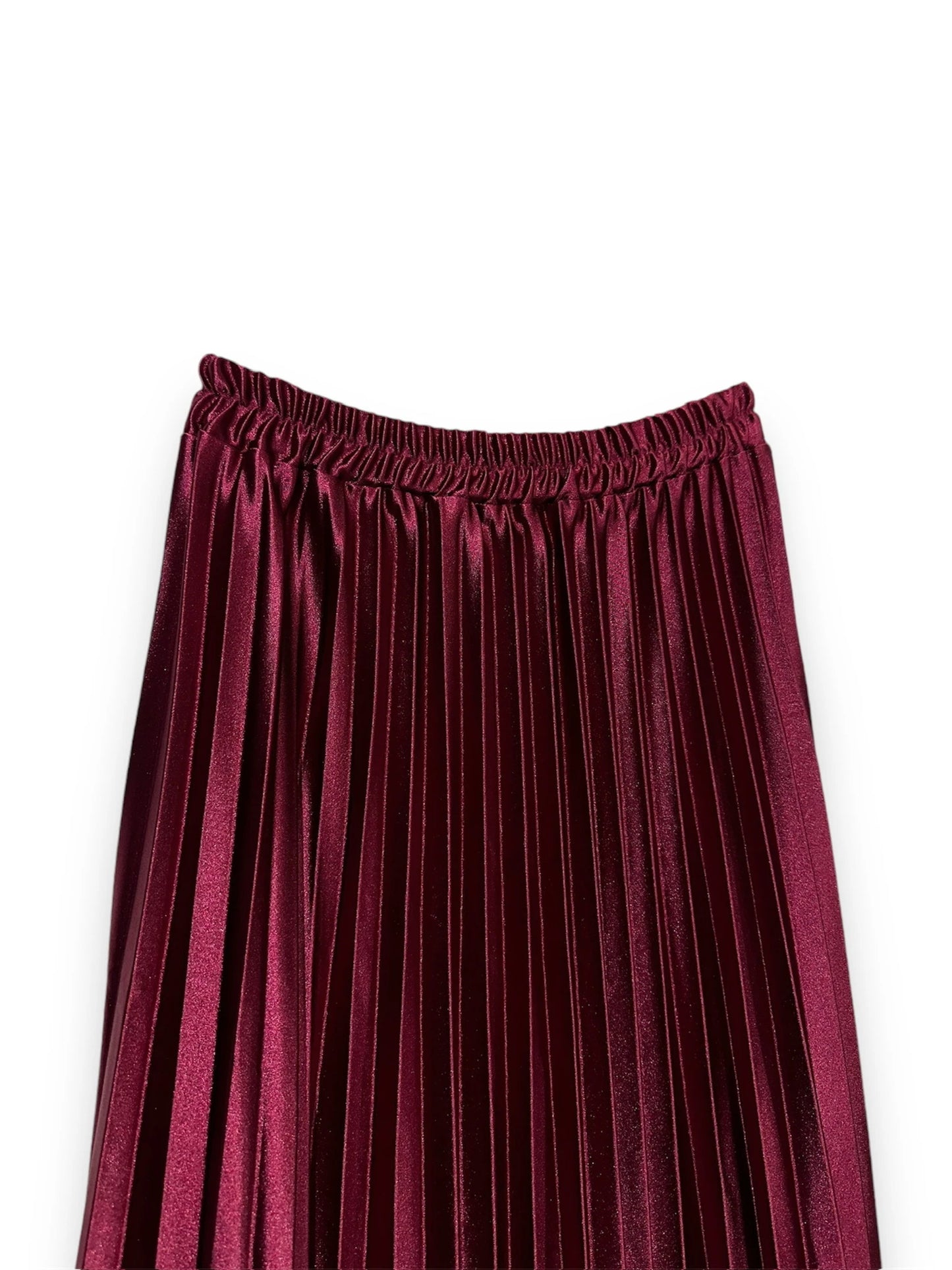 SELENA burgundy pleated skirt