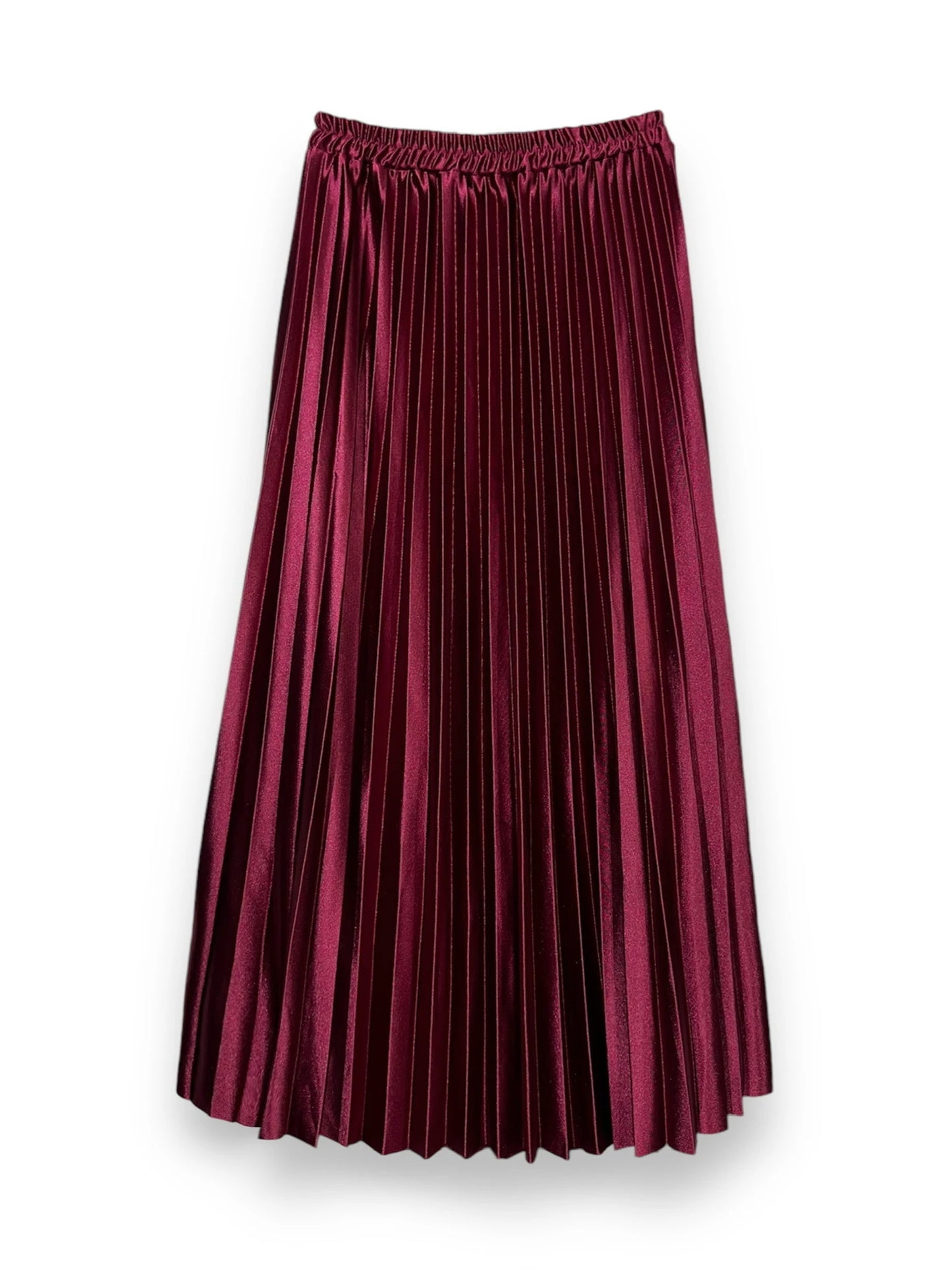 SELENA burgundy pleated skirt