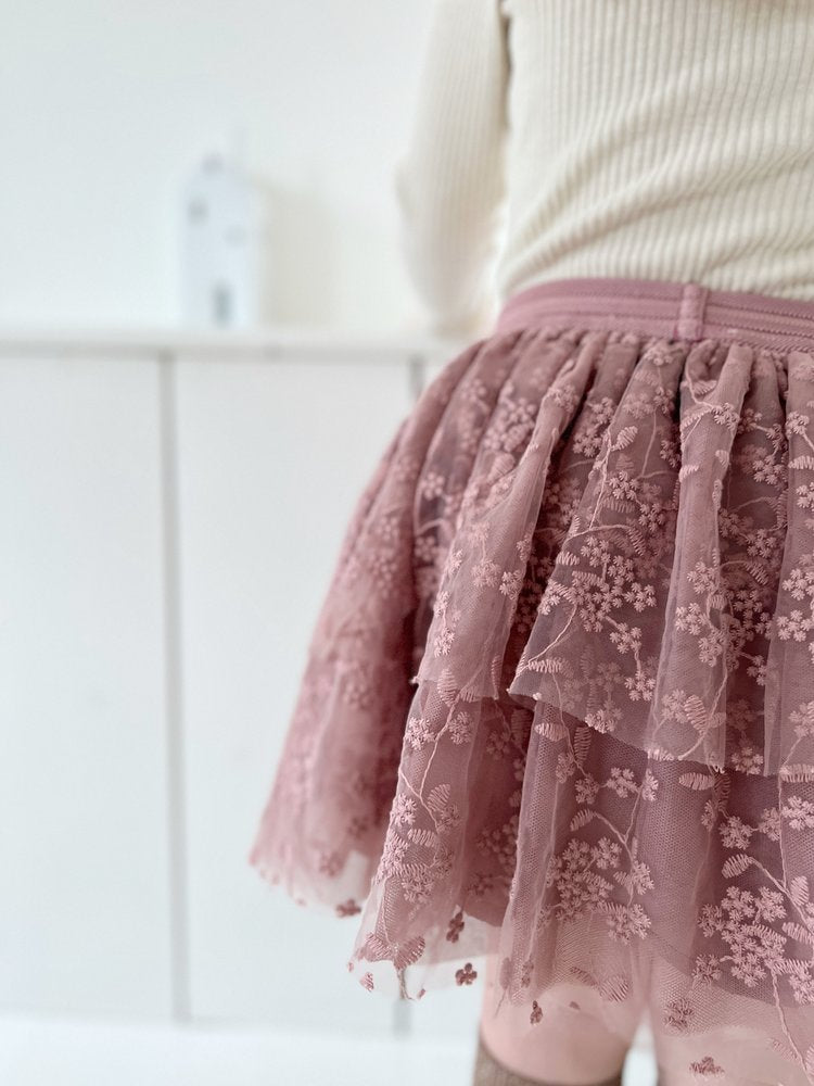 Burlwood Tulle Floral Skirt