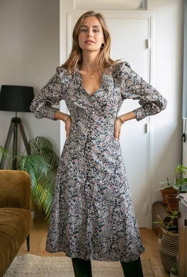 Margot midi paisley dress