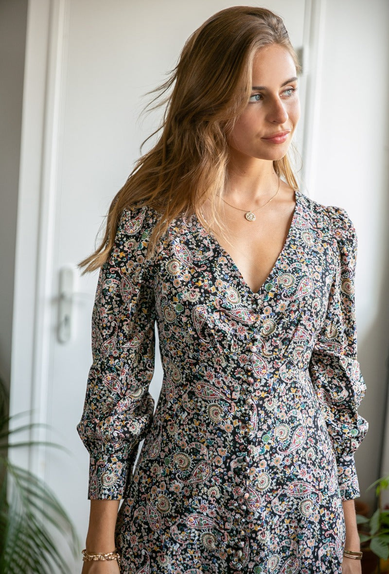Margot midi paisley dress