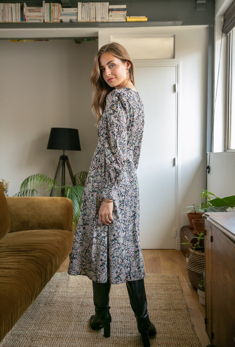 Margot midi paisley dress