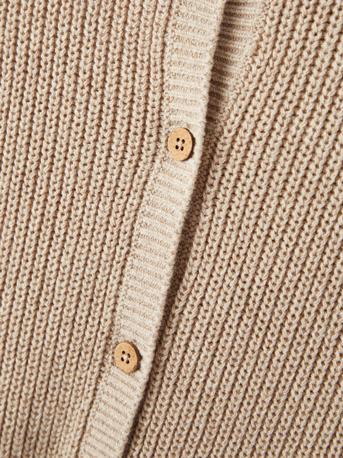 Organic Cotton Oatmeal Cardigan
