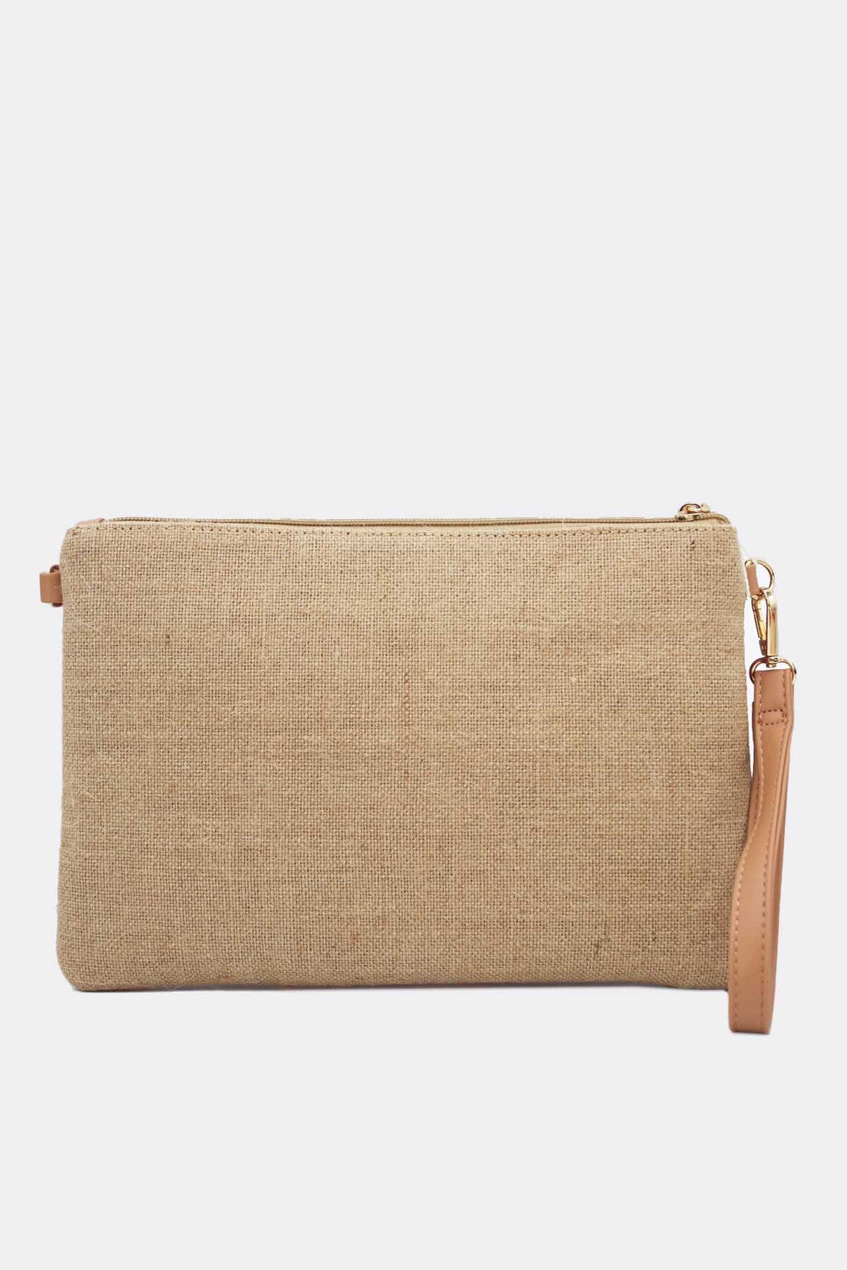 Blazing sun sequin floral clutch bag pouch