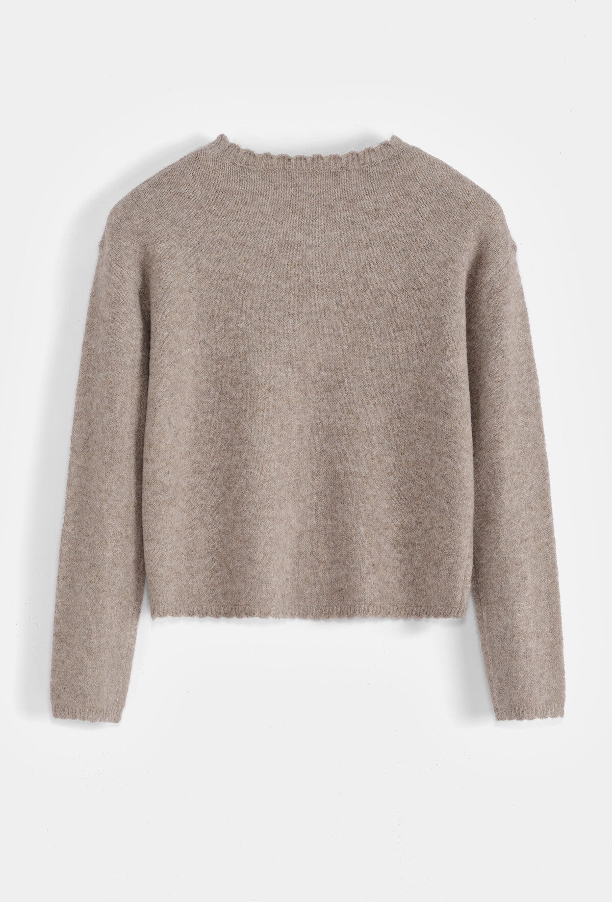 Clara taupe velvet bow jumper