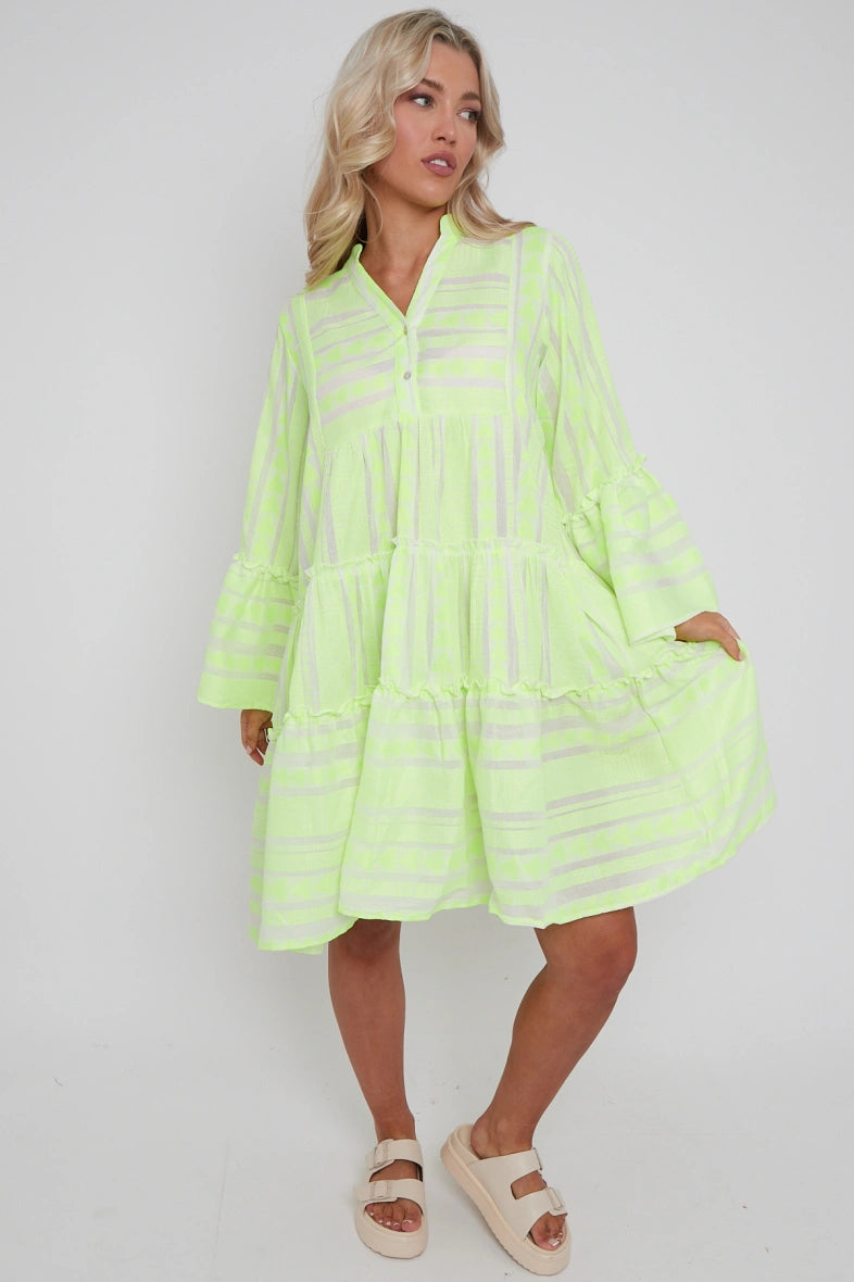 Zoe boho neon holiday dress