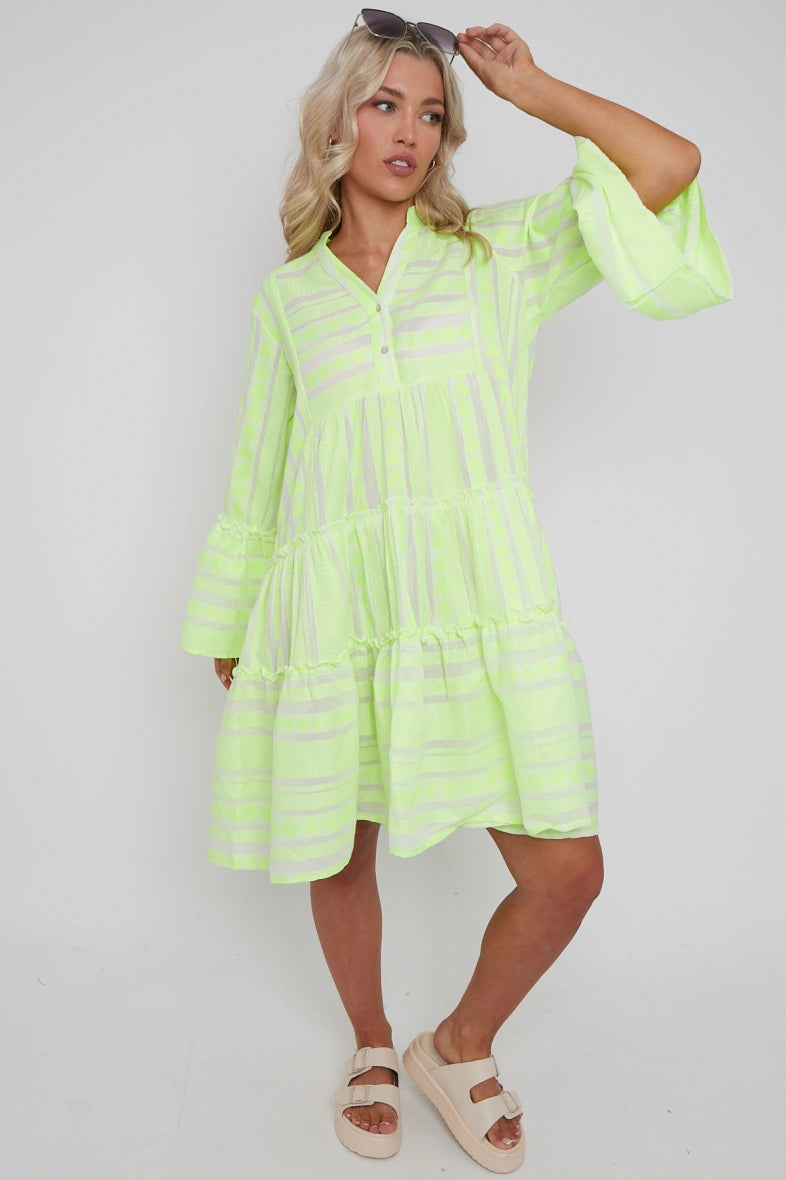 Zoe boho neon holiday dress